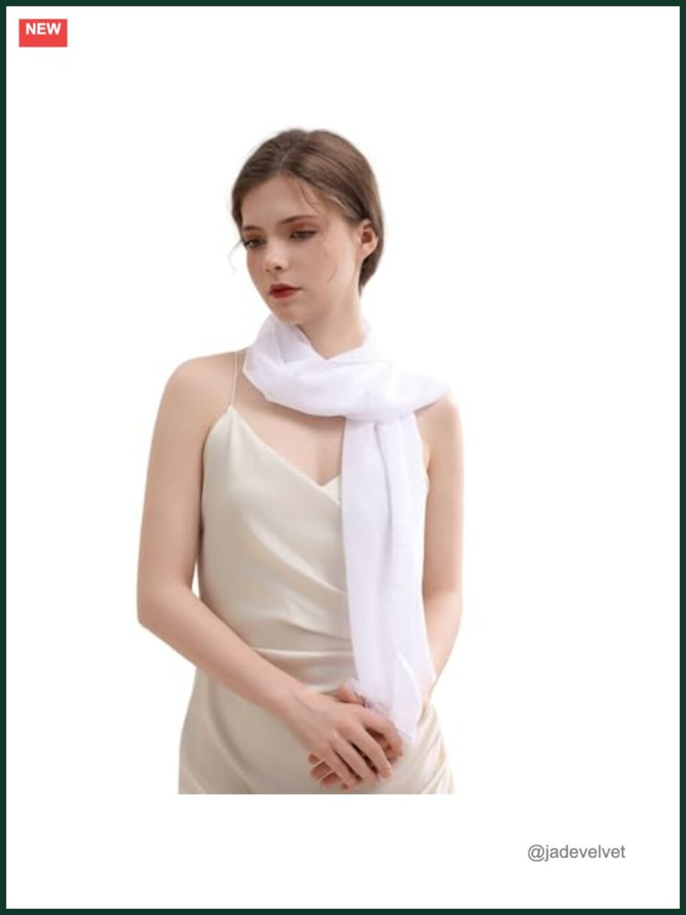 Women's Sheer Chiffon Scarf Lightweight Neck Scarf Wedding Party Accessory